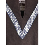 Mittelalter-Tunika Ailrik mit Bordüre, kurzarm, braun