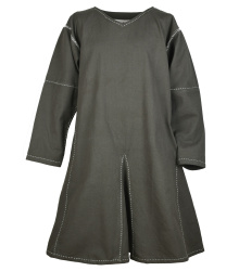 Mittelalter Kragelund Tunika Askur, langarm, olivgrün