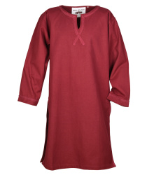 Mittelalter Tunika Albrecht mit Borte, langarm, weinrot