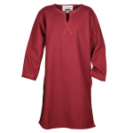 Mittelalter Tunika Albrecht mit Borte, langarm, weinrot