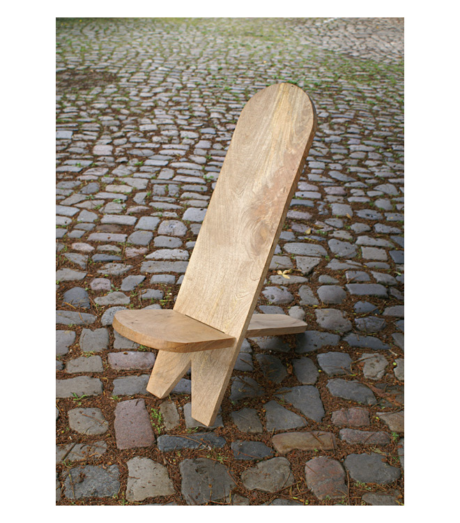 Steckstuhl aus Hartholz