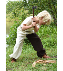 Kinder Mittelalter-Tunika Linus, kurzarm, natur