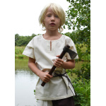 Kinder Mittelalter-Tunika Linus, kurzarm, natur