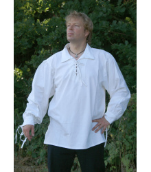 Spätmittelalter-Hemd aus Baumwolle, natur