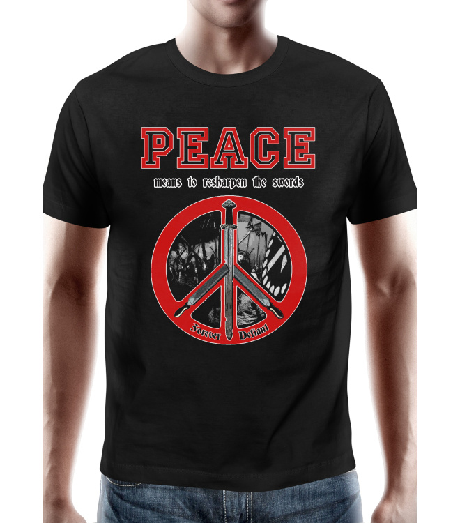 T-Shirt Peace - means to resharpen the swords