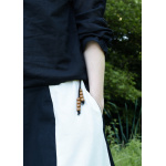 Mittelalterlicher Rock, weit ausgestellt, schwarz/natur