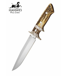 Ranger Bowie Messer mit Drop-Point-Klinge und Hirschhorngriff