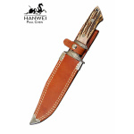 Ranger Bowie Messer mit Drop-Point-Klinge und Hirschhorngriff