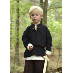 Kinder Mittelalter-Hemd Colin, schwarz