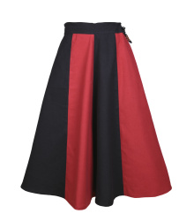 Kinder Mittelalter-Rock Lucia, weit ausgestellt, schwarz/rot