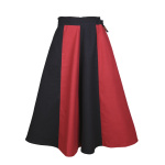Kinder Mittelalter-Rock Lucia, weit ausgestellt, schwarz/rot