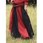 Kinder Mittelalter-Rock Lucia, weit ausgestellt, schwarz/rot