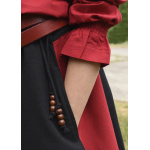 Kinder Mittelalter-Rock Lucia, weit ausgestellt, schwarz/rot