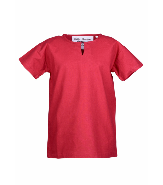 Kinder Mittelalter-Tunika Linus, kurzarm, rot