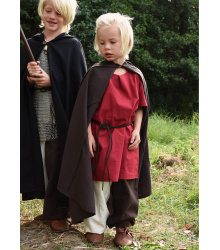 Kinder Mittelalter-Tunika Linus, kurzarm, rot