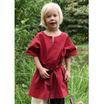 Kinder Mittelalter-Tunika Linus, kurzarm, rot