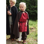 Kinder Mittelalter-Tunika Linus, kurzarm, rot