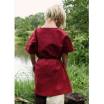 Kinder Mittelalter-Tunika Linus, kurzarm, rot