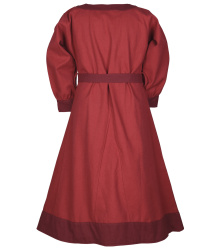 Kinder-Wikingerkleid Solveig, rot/weinrot