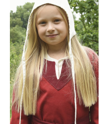 Kinder-Wikingerkleid Solveig, rot/weinrot