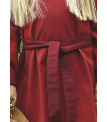 Kinder-Wikingerkleid Solveig, rot/weinrot