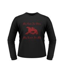 Longsleeve-Shirt: My God is Odin