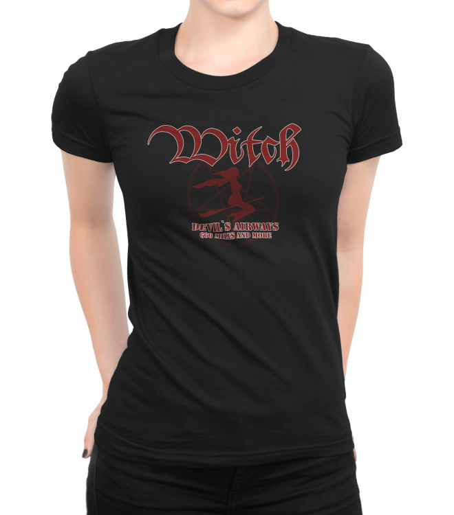 Girlie-Shirt: Witch - Devils Airways