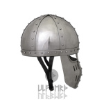 Hochmittelalter Spangenhelm mit Gesichtsplatte, 2 mm Stahl