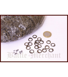 1kg Paket lose Kettenringe zum vernieten, ID 8mm, unbehandelt