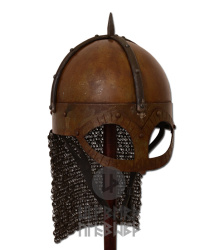 Der Gjermundbu Helm mit vernieteter Brünne, 2 mm Stahl