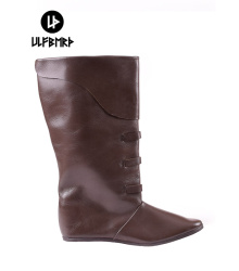 Mittelalterliche Schnallenstiefel, dunkelbraun