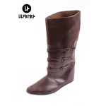 Mittelalterliche Schnallenstiefel, dunkelbraun