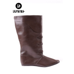 Mittelalterliche Schnallenstiefel, dunkelbraun