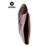 Mittelalterliche Schnallenstiefel, dunkelbraun