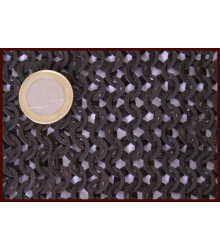 Kettenhemd Hauberk, Flachring mit Keilnieten, ID 8 mm