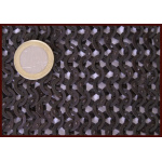 Kettenhemd Hauberk, Flachring mit Keilnieten, ID 8 mm