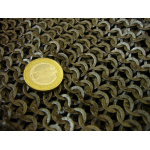 Kettenhemd Haubergeon, Flachring mit Keilnieten, ID 8 mm