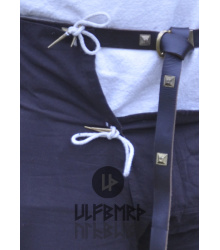 Mittelalterhose aus Baumwolle mit Nesteln, dunkelbraun