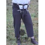 Mittelalterhose aus Baumwolle mit Nesteln, dunkelbraun
