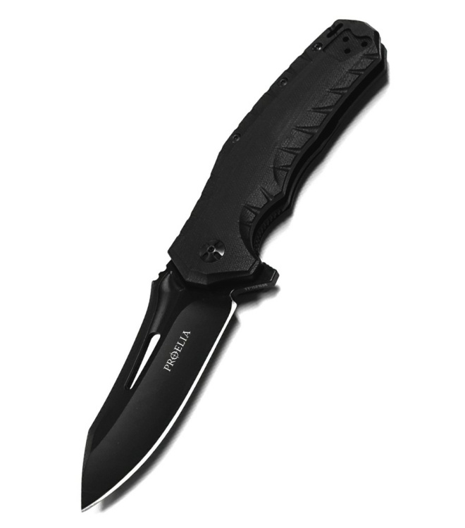 Taschenmesser Proelia Drop Point, matt-schwarz, Defcon