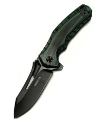 Taschenmesser Proelia Drop Point, matt-schwarz, Defcon
