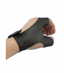 Bogenhandschuh aus Leder für Rechtshänder, braun