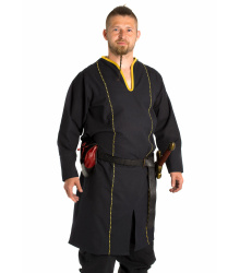 Elfen-Tunika, langarm, schwarz/gelb