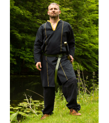 Elfen-Tunika, langarm, schwarz/gelb