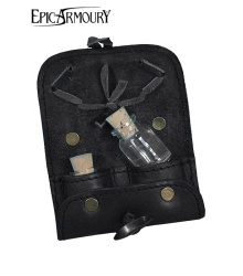 Tranktasche aus Leder mit 2 Flaschen