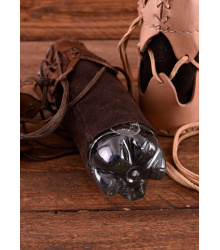 Geschnürter Flaschenhalter aus Leder, div. Farben