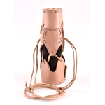 Geschnürter Flaschenhalter aus Leder, div. Farben