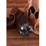 Geschnürter Flaschenhalter aus Leder, div. Farben