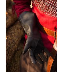 Falknerhandschuhe, schwarz