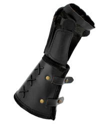 Panzerhandschuh aus Leder, Linke Hand